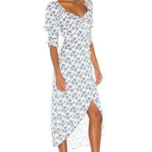FOR LOVE & LEMONS TAGGART MIDI DRESS LARGE NEW WITH TAGS!